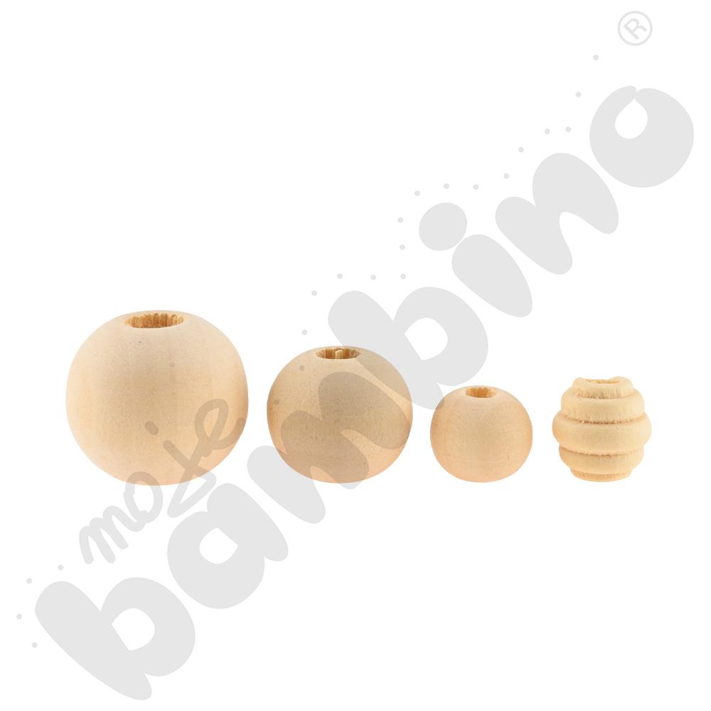 Drewniane koraliki naturalne