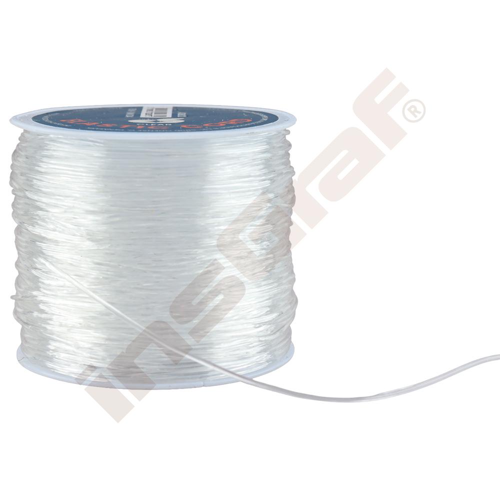 Elastische Fädelschnur, transparent, 50 m